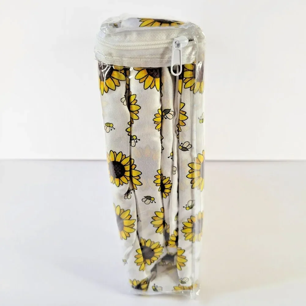 Sunflowers Honey Bees 4pc QUEEN Sheets Set Harvest Fall Sunflower Field Garden